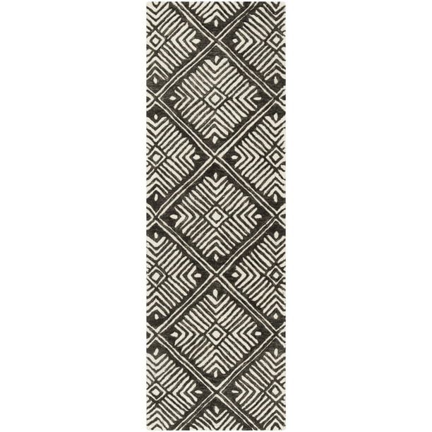 3' x 5' Safavieh Cambridge Collection CAM402A Handmade Moroccan Premium Wool Area Rug Ivory Charcoal 3' x 5' Safavieh Cambridge Collection CAM402A Handmade Moroccan Premium Wool Area Rug Ivory Charcoal